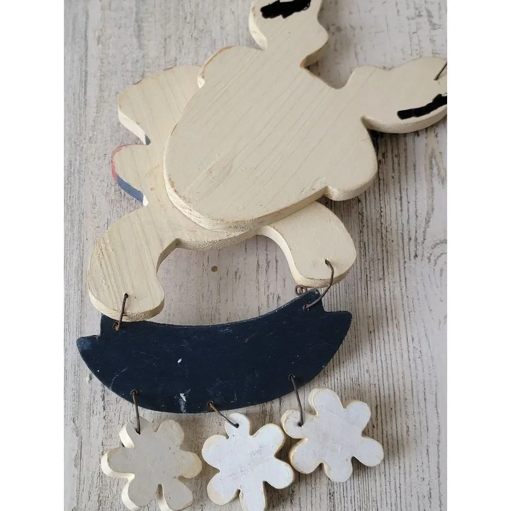 Snowman fall from Heaven wooden hanging wall‎ decor Xmas